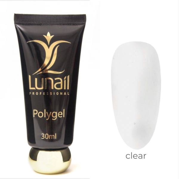 Lunail Polygel CLEAR - прозрачный  2я фаза в 3х фазной системе 30 мл