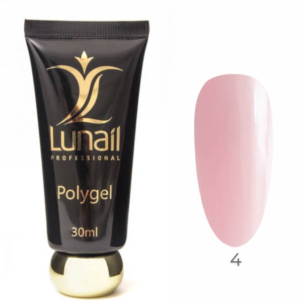 Lunail Polygel COVER 4- камуфлирующий бледно-розовый 30 мл