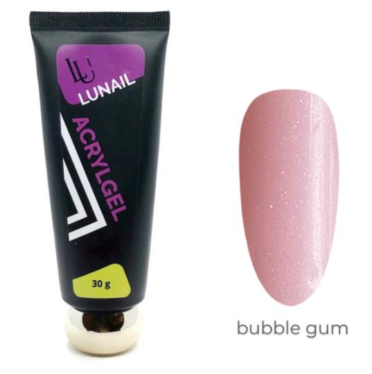 Lunail Acrylgel "Bubble Gum" светло-розовый с шиммером "05" (30 мл)