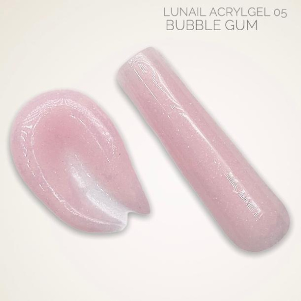 Lunail Acrylgel "Bubble Gum" светло-розовый с шиммером "05" (30 мл)
